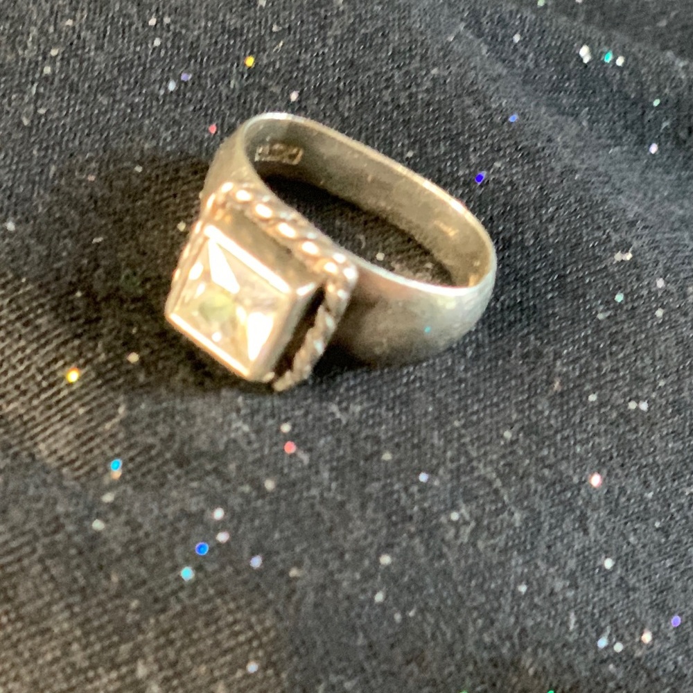 Silpada Sterling Silver CZ ring Sz 7.5 Ring